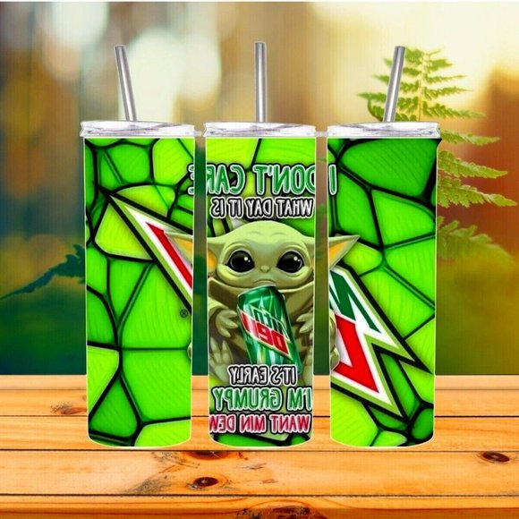 20 Oz Baby Yoda Mountain Dew Tumbler - Picture 1 of 2